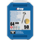 Vis à trous de poche Kreg 64 mm Inox Maxi-Loc, Filetage épai, 50 - KREG - SML-C250S5-50-INT