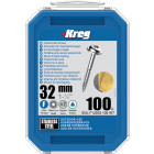 Vis à trous de poche 32 mm Inox Maxi-Loc, Filetage fin, 100 - KREG - SML-F125S5-100-INT Vis à trous de poche 32 mm Inox Maxi-Loc, Filetage fin, 100 - KREG - SML-F125S5-100-INT