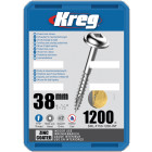Vis à trous de poche 38 mm Revêtu de Zinc Maxi-Loc, Filetage fin, 1200 - KREG - SML-F150-1200-INT