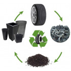 Jardiniere sonata 70cm de hauteur en materiaux recycles, avec drainage, prgompf302