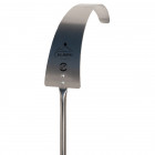 Tisonnier four à bois professionnel inox racloir de cendres 22cm manche 150cm bellanapoli