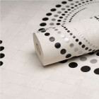 Papier peint intissé vinyle - Effet 3D - Modèle spirale diamant blanc
