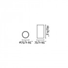 Spot blanc rel h16,5 cm