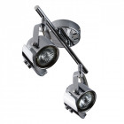 Spot chromé techno 2 ampoules 20 cm