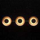 Spot doré techno 3 ampoules 11 cm