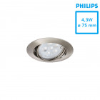 Spot encastré à led philips zadora rs049b led-40-4.3w-2700-gu10 alu