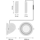 Spot encastré led dn 170 vario 35 w 4000k 3550 lm