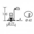 Spot encastré sans lampe rond fixo blanc gu10