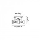 Spot gris ring 4 ampoules