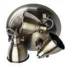 Spot laiton techno 3 ampoules 19 cm