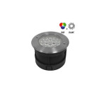 Spot led encastrable sol rond 9w rgb plus w inox 304