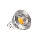 Spot led gu10 cob 5 watt (eq. 45 watt) dimmable - alu - couleur - blanc chaud 3000°k