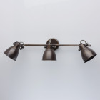 Spot marron techno 3 ampoules 14 cm