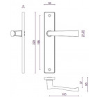 Ensemble flex vachette entr.195 mm chrome satin bec de cane - 206334