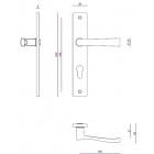 Ensemble flex vachette entr.195 mm chrome satin clé i - 206336