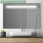 Miroir éclairage led de salle de bain stam avec interrupteur tactile - 100x80cm