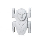 Statue de jardin totem 40 cm - blanc