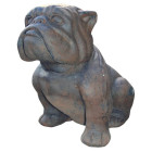 Statue jardin bulldog 45 cm - gris anthracite  45 cm - gris anthracite