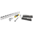 Coffret de douilles compact 1/4' STANLEY - Jeu de 37 pièces - STMT82672-0