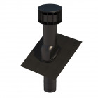 Terminal multivent diamètre 131 mm pour toit avec pente de 35° à 55° noir 189554