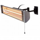 Sunred chauffage mural 1500 w halogène argenté hwm15