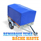 Superbe remorque bâche haute 200 X 107 X H110 cm