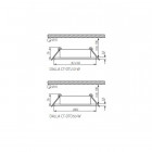 Support de spot carré orientable 82mm - Blanc