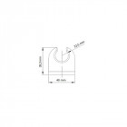 Support mural fixe blanc pour douchette ou pommeau de douche