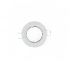 Support spot rond fixe 78 mm blanc - Finition - Blanc