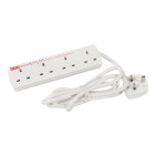 Rallonge anti-surtension - 4 prises - 2 m