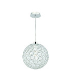 Suspension 1 ampoule bellis ii, en chrome et acrylique