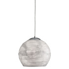 Suspension 1 ampoule crackle, en chrome et acrylique blanc