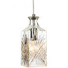 Suspension 10 cm decanter, chrome et verre