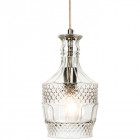 Suspension 14 cm decanter, chrome et verre