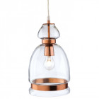 Suspension 18 cm craft, cuivre et verre
