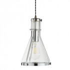 Suspension 19 cm roxbury, en chrome et verre Suspension 19 cm roxbury, en chrome et verre