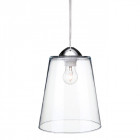 Suspension 20 cm bordeaux, verre clair