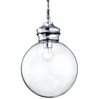 Suspension 20 cm omar, chrome et verre