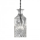Suspension 21 cm pendant, en chrome et verre