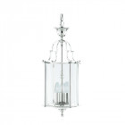 Suspension 25 cm lanterns, en chrome et verre Suspension 25 cm lanterns, en chrome et verre