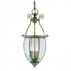 Suspension 27 cm lanterns, en laiton antique et verre