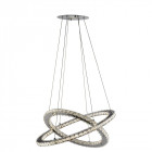 Suspension 28w clover, en chrome et cristal Suspension 28w clover, en chrome et cristal