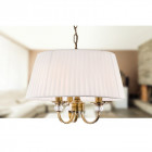 Suspension 3 ampoules langham, laiton antique, avec abat-jour