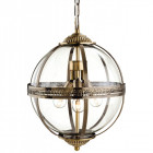 Suspension 3 ampoules mayfair, laiton antique