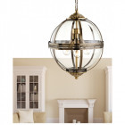 Suspension 3 ampoules mayfair, laiton antique
