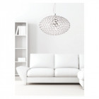 Suspension 4 ampoules oval, chrome et cristal