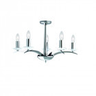 Suspension 5 ampoules kensignton, en chrome et verre
