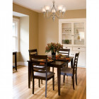 Suspension 5 ampoules santana, acier satiné et verre acide