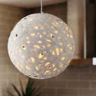 Suspension 50 cm avalon, rotin blanc