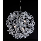 Suspension 6 ampoules cosmic, chrome et verre